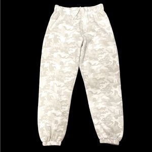 Cute White Camo Joggers